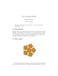 Two decagonal Motifs